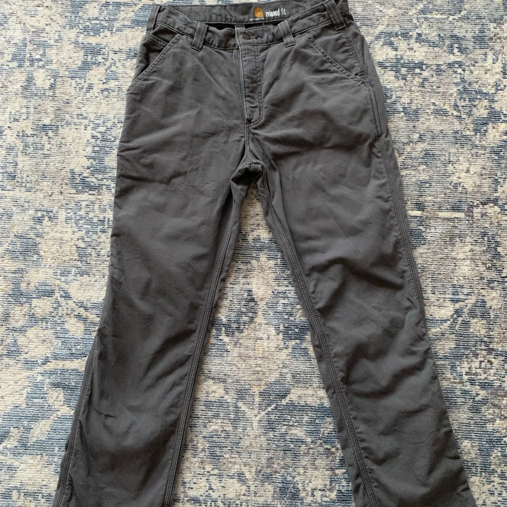 Carhartt Men's Rugged Flex Relaxed Fit Canvas Flannel-Lined Utility Work Pant